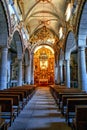 Inside Santa Maria do Bouro church in Amares Royalty Free Stock Photo