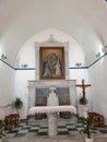 Inside of Santorini church Royalty Free Stock Photo