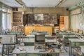 Inside of a school in Pripyat, Ukraine