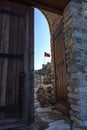 Inside the Selcuk Castle, there are cisterns of various sizes, narrow streets with stone pavements and a mosque. At the highest