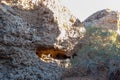 Inside Sesriem canyon in Namibia Royalty Free Stock Photo