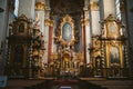 Inside shot of a basilica with beautiful sculptures in Prague, Czech Republic