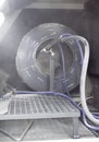 Inside Shot blasting machine. Machine for Shot blasting of objects. Industrial Royalty Free Stock Photo