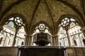 Inside shot of the famous Monastery of Iranzu with ancient interior design in Spain