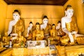 Inside of Shwedagon Paya pagoda in Yangon. Myanmar