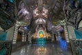 Inside the silver chapel in Wat Sri Suphan temple, the famous tourist attraction in Chiang Mai, Thailand Royalty Free Stock Photo