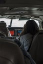 Inside small airplane cockpit Royalty Free Stock Photo