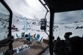 From Inside A snow groomers Pisten Bully 600 at the Grandvalira ski resort in 2022