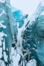 Inside Solheimajokull glacier, Iceland.