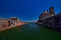 Inside the soo locks in Sault ste marie michigan lake Huron entry