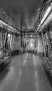 Inside space of a Bombardier subway frame at the end of the line Royalty Free Stock Photo