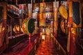 Inside Spituk Gompa Tibetan Buddhist monastery. Ladakh, India