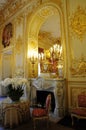 Inside Splendid royal palace with Fireplace Royalty Free Stock Photo