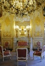 Inside Splendid royal palace with Fireplace Royalty Free Stock Photo