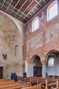 Inside the St. Georg church on Reichenau Island in Oberzell