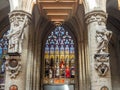 Inside of St Michael & St Gudule cathedral