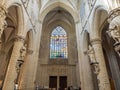 Inside of St Michael & St Gudule cathedral