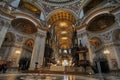 Inside St Paul`s Cathedral in London, interior building details. It is an Anglican cathedral, the seat of the Bishop of London an
