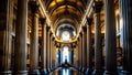 Inside St. Peter\'s Basilica, by one of the columns, Vatican City. Vatican City, Rome, Italy Royalty Free Stock Photo