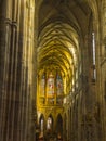 Inside St. Vitus Cathedral in Prague Royalty Free Stock Photo
