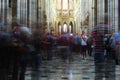 Inside St Vitus Cathedral. Prague. Photographer is shooting