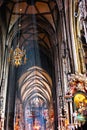 Inside of Stephansdom cathedral