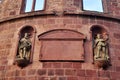 Inside and structure of ancient ruins Heidelberg Castle or Heidelberger Schloss for german people and foreign traveler visit Royalty Free Stock Photo