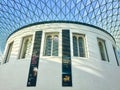 The inside structure of the roof of the British Museum