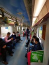 Inside subway car line6 Shanghai China Royalty Free Stock Photo