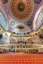 Inside the Suleymaniye Mosque in Istanbul, Turkey