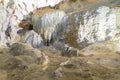 Inside the Sung Sot Cave Surprise Grotto in Ha Long Bay with thousands of stalactites and stalagmites