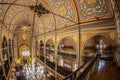 Inside of the synagogue Choral Temple, Bucharest, Romania Royalty Free Stock Photo