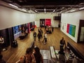 Inside of the Tate Modern, national museum of modern and contemporary art, at Bankside. London. Royalty Free Stock Photo