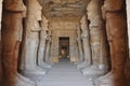 Inside the temple of Abu Simbel Royalty Free Stock Photo