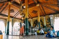Inside a temple at Shwedagon Pagoda in Yangon.