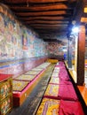 Inside of the Thiksey monastery in Ladakh, India.
