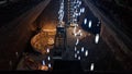 Inside the torda salt mine with lanters