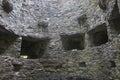 Inside tower with archers slots, Aughnanure Castle Royalty Free Stock Photo