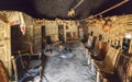 Inside traditional Dorze house. Hayzo village, Omo Valley, Ethiopia Royalty Free Stock Photo