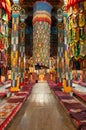 Inside a traditional tibetan buddhist temple