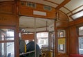 Inside tram 28, Lisbon, Portugal patio