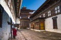 Inside of Trongsa Dzong , the courtyard and main temple , Bhutan