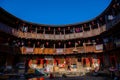 Inside the Tulou, unique traditional rural dwelling of Hakka, Fujian, China Royalty Free Stock Photo