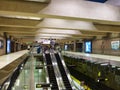 Inside Underground Embarcadero Metro Station in San Fransico Royalty Free Stock Photo