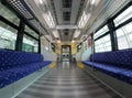 On an unmanned Yui Rail train in Okinawa Royalty Free Stock Photo