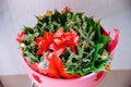 Inside Vietnamese wedding fruit tray: betel nut