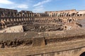Inside view of Ancient arena of gladiator Colosseum in city of Rome, Italy Royalty Free Stock Photo