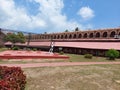 The inside view of andaman cellular jail three stored buildings and open spaces