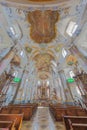 Inside view of the Basilica of the Fourteen Holy Helpers Royalty Free Stock Photo