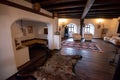 Inside view of Bran Castle from Romania, also known as Dracula Castle